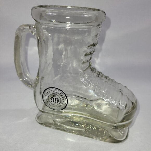 Wayne Gretzky No 99 Canadian Whisky Glass Mug 6 1/4" Whiskey NHL Skate Shaped - Picture 1 of 1
